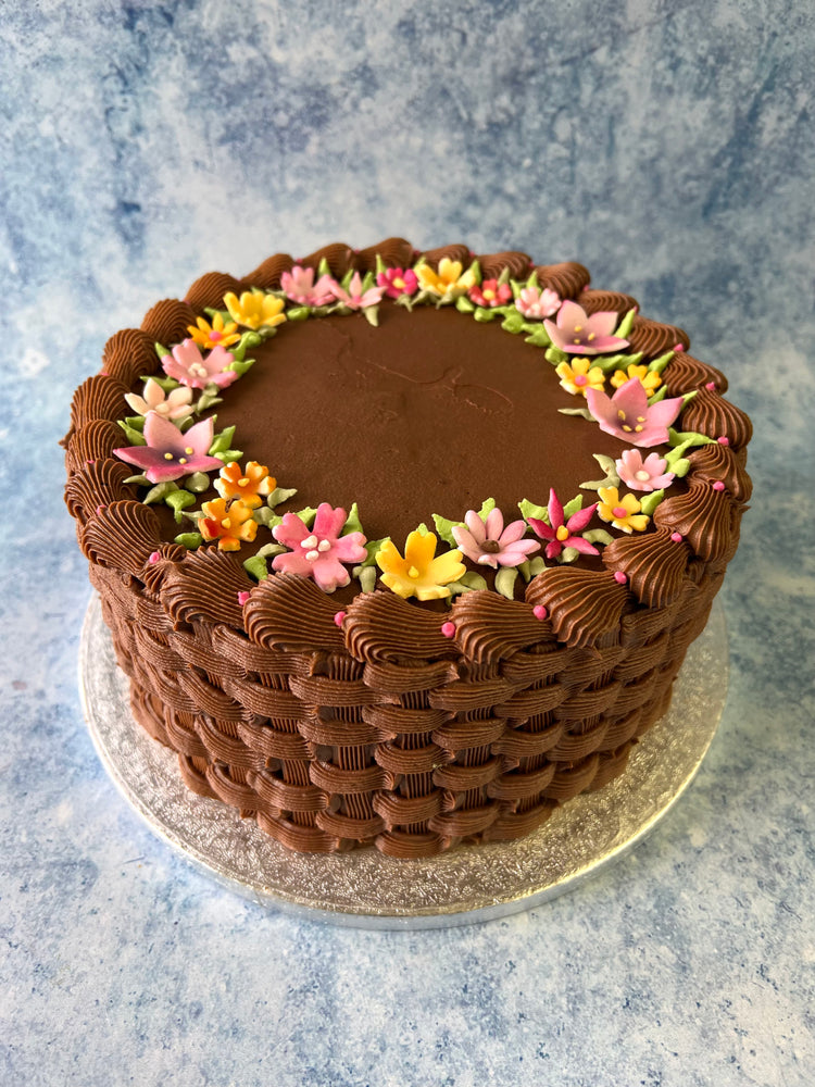 Basket Weave Chocolate Cake
